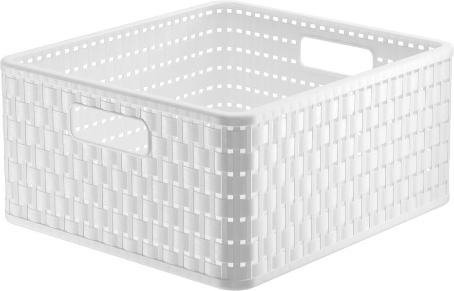 ROTHO Úložný box COUNTRY čtvercový 14L - bílá