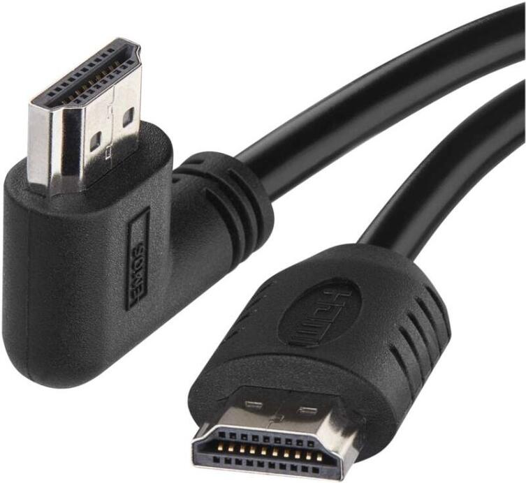 Emos HDMI 2.0 high speed kabel A vidlice - A vidlice 90° 3 m (S10310)