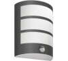 Python IR venkovní nástěnné LED svítidlo se senzorem 1x6W 600lm 2700K IP44, antracitové Philips