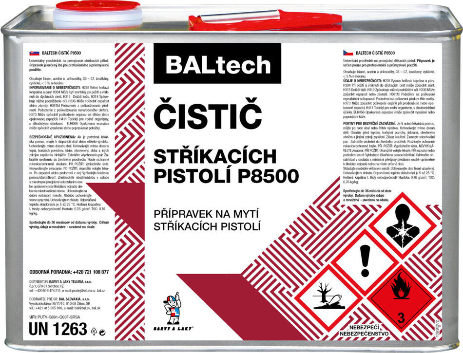 BALTECH P8500 přípravek na mytí stříkacích pistolí, 9 l