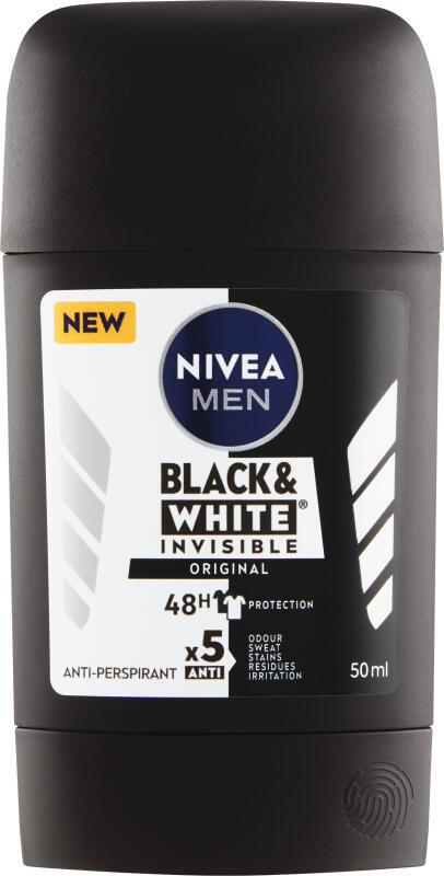 Nivea Men antiperspirant Black & White Invisible Original, 50 ml