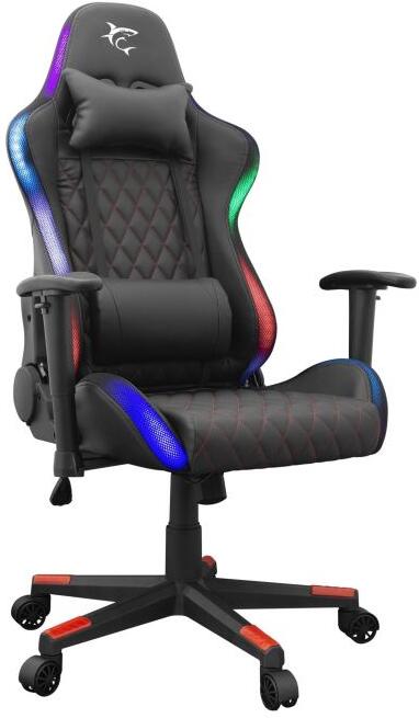 White Shark Herní křeslo THUNDERBOLT s RGB, černé