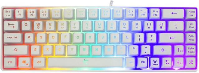 White Shark herní membránová klávesnice RONIN, US layout, bílá (GK-2201) (RONIN-W-US)