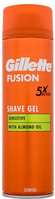 Gel na holení Gillette Fusion Sensitive Shave Gel, 200 ml