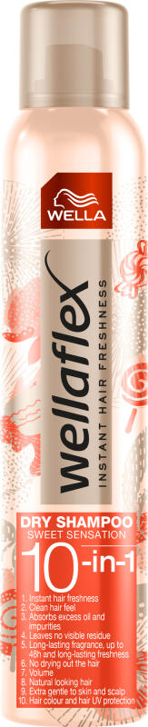 Wellaflex suchý šampon Sweet Sensation, 180 ml