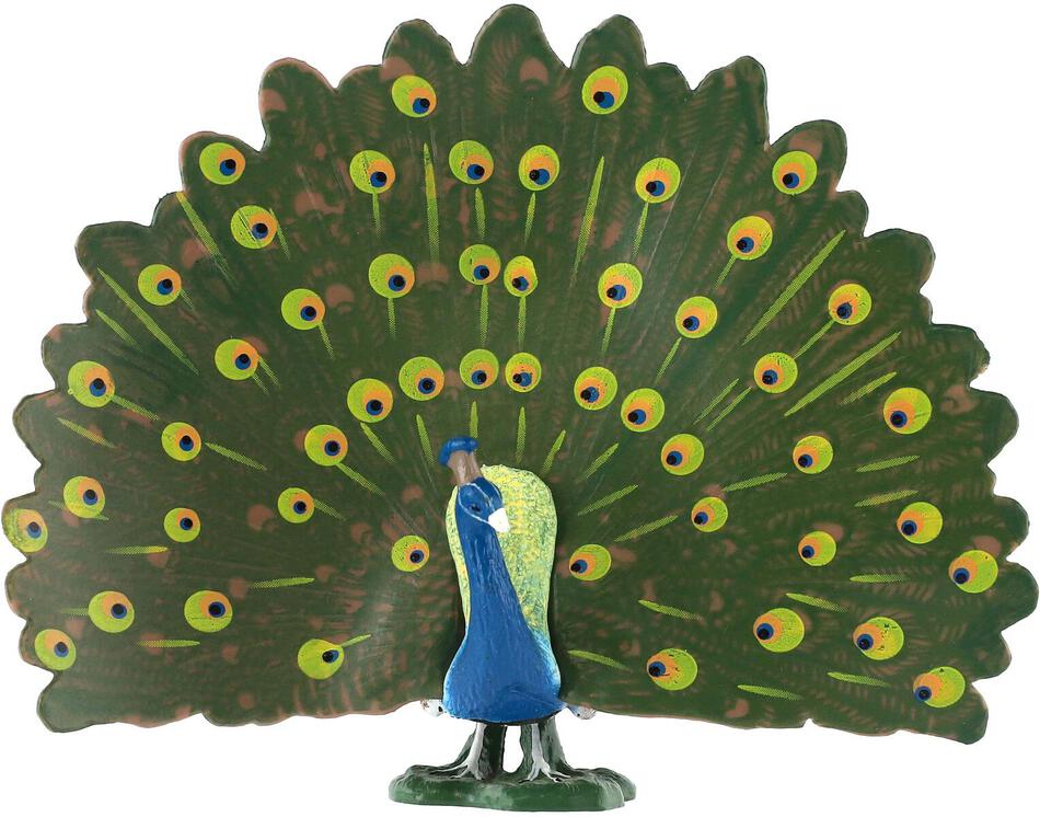 Figurka Zooted Páv korunkatý, plast, 12cm