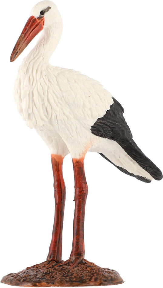 Figurka Zooted Čáp bílý, plast, 9 cm