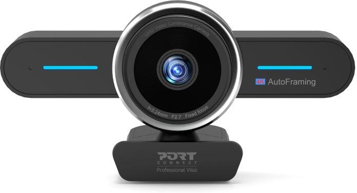 PORT CONNECT mini konferenční kamera, 4K, autoframing, stereo, černá (902003)