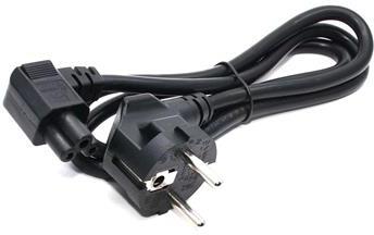 Kabel C-Tech síťový 1,8m VDE 220/230V napájecí notebook 3 pin Schuko, lomený (CB-PWRC5-20A)