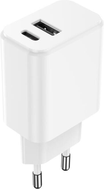 Nabíječka do sítě Setty 3A 20W, 1xUSB, 1xUSB-C bílá