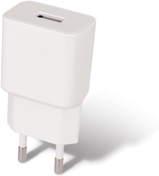 Nabíječka do sítě Setty 2,4A s kabelem USB/Lightning 1m, 1xUSB bílá