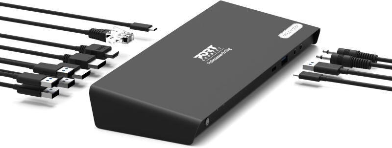 PORT CONNECT univerzální dokovací stanice, 3x 4K USB-C + USB A,černá (901904W-EU)