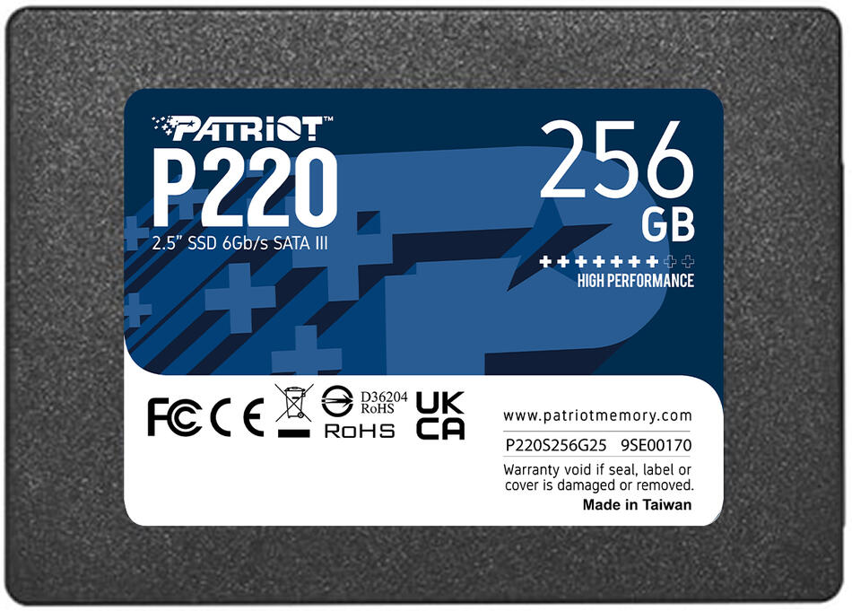 PATRIOT P220 / 256GB / SSD / 2.5" / SATA / 3R (P220S256G25)