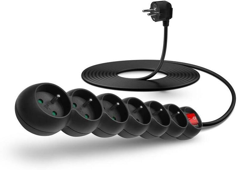 Connect IT 6z, 5m, svyp, černý