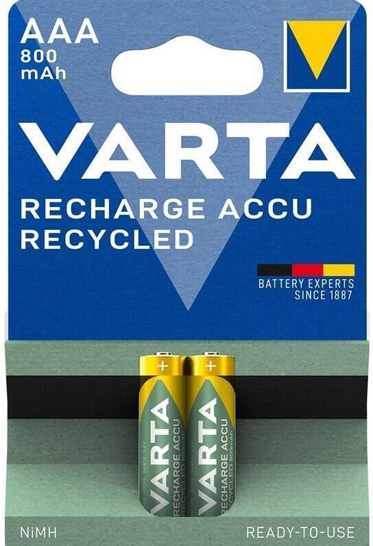 Nabíjecí baterie Varta Recycled AAA 800 mAh, 2 ks