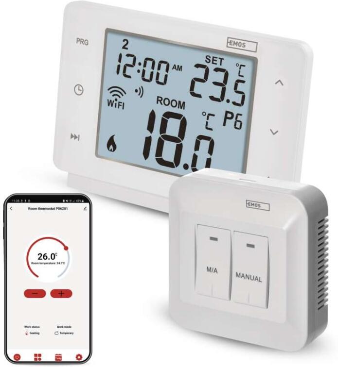 Emos pokojový programovatelný bezdrátový WiFi GoSmart termostat P56211