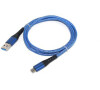 CRONO crono kabel USB 2.0 - USB-C 1m, modrý, premium (F191cBLUE)
