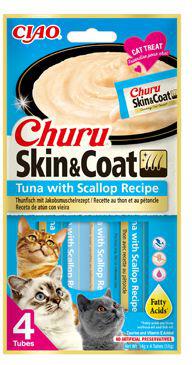 Churu Cat Skin&Coat Tuna with Scallop Recipe 4x14g