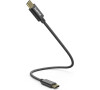 Hama kabel USB-C 2.0 typ C-C 0,2 m, opletený, černý