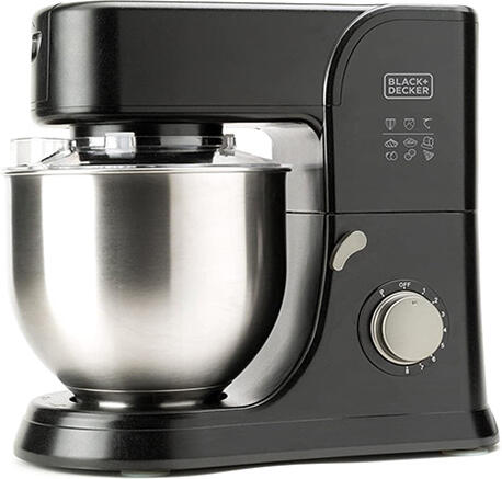 Kuchyňský robot Black & Decker, BXKM1001E, 8 rychlostí, planetární míchání, 1000 W