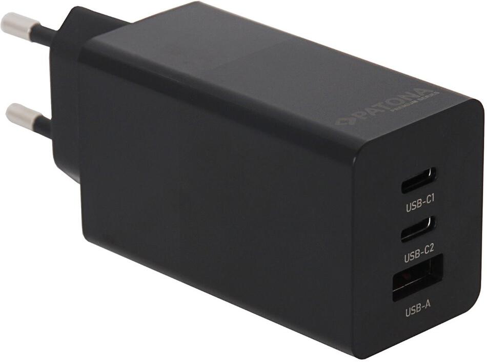 PATONA napájecí adaptér Power delivery 65W 2xUSB-C/USB-A -PD 3.0 (PT2640)