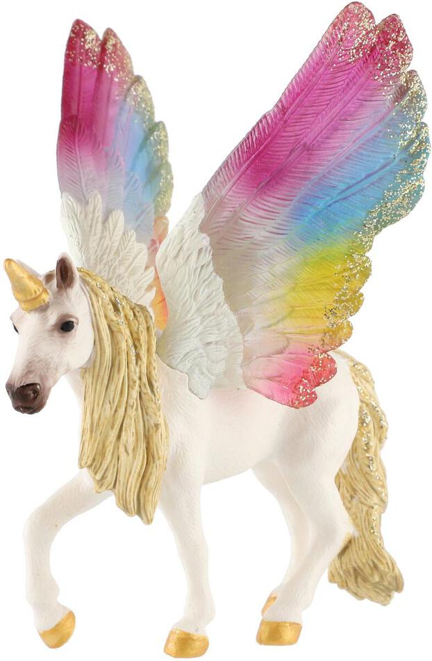 Figurka Zooted Jednorožec s duhovými křídly, plast, 13 cm