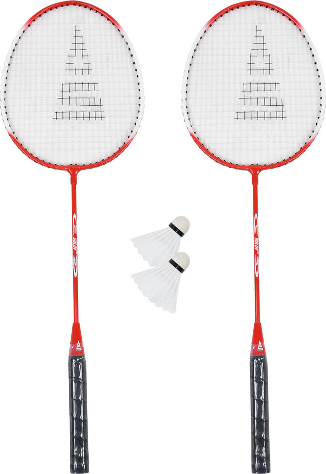 Badmintonový set SULOV® RULYT®, 2x raketa, 2x míček, vak - červený
