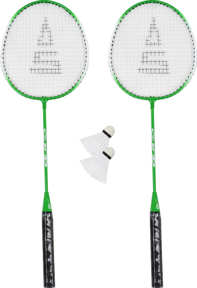 Badmintonový set SULOV® RULYT®, 2x raketa, 2x míček, vak - zeleno-bílý