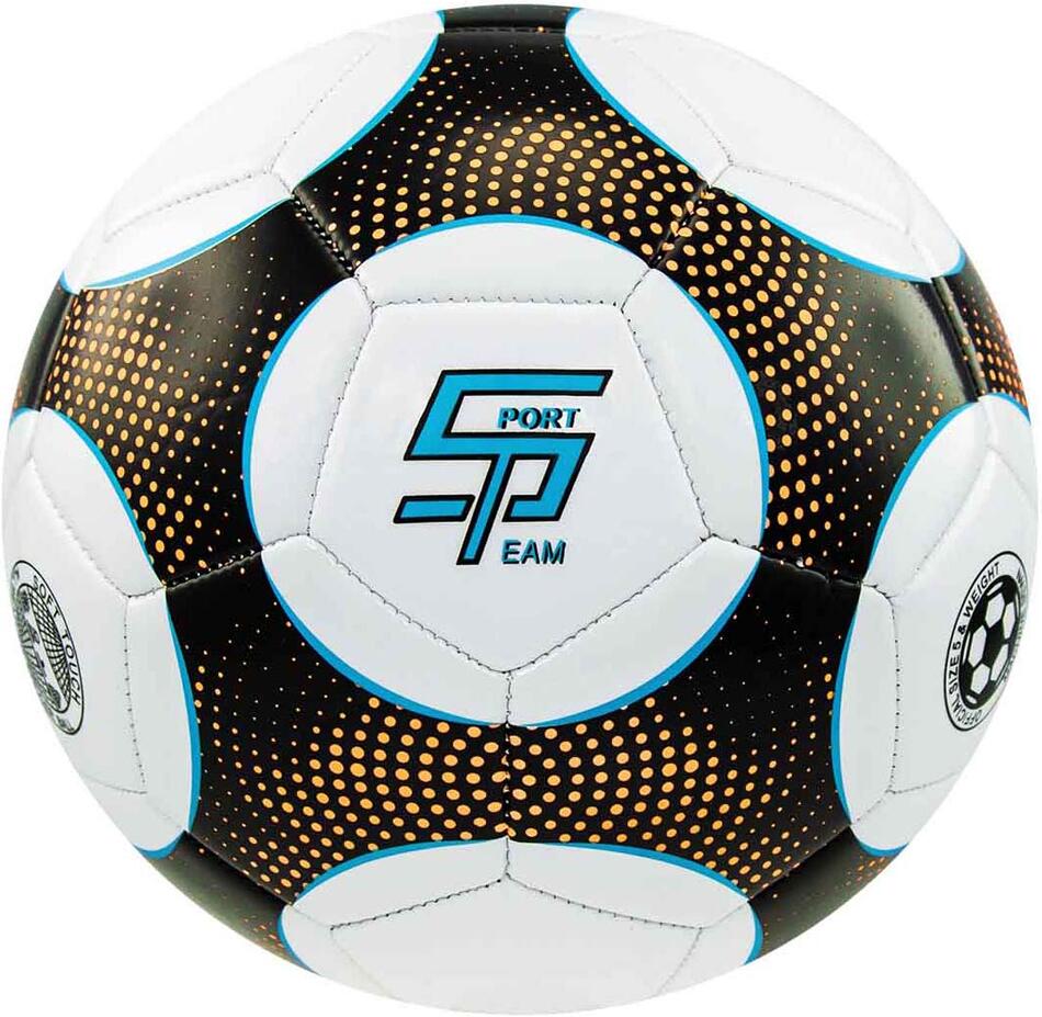 Fotbalový míč SPORTTEAM® S2, vel.5, černo-oranžový
