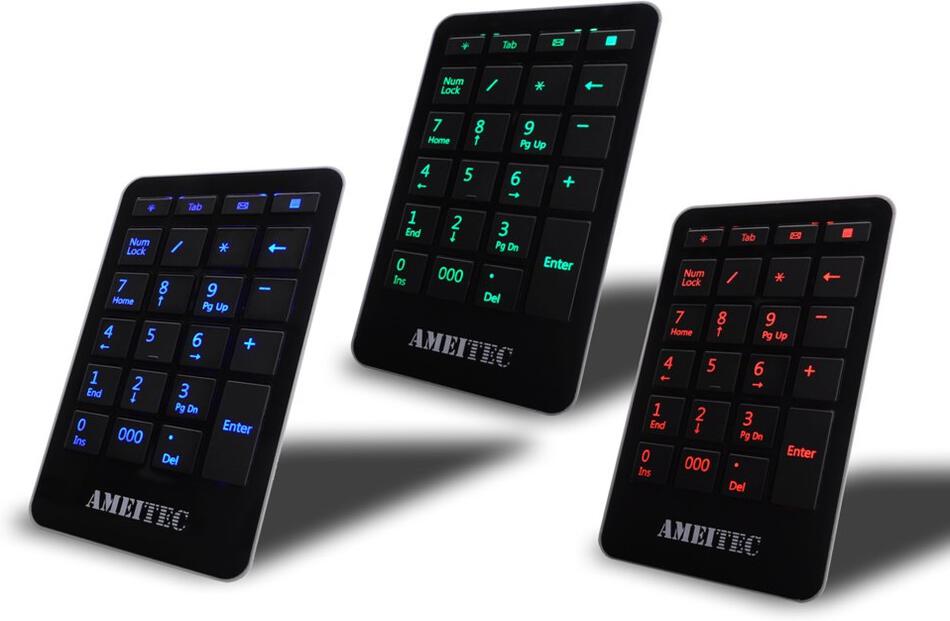 EXACTGAME AMEI Keyboard AM-KN101R Professional Letter Red Illuminated digital keypad (AMEI AM-KN101R)