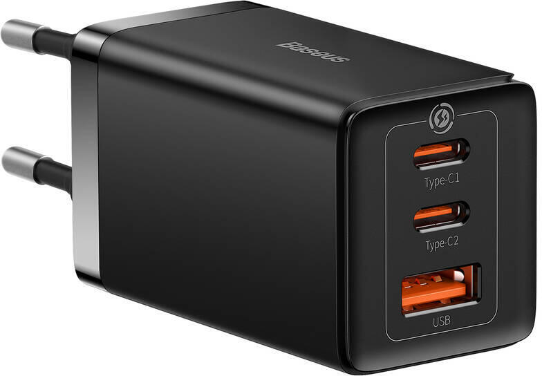 USB nabíječka Baseus GaN5 Pro, 2x USB-C + USB-A 65W, černá