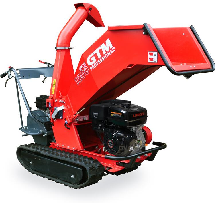 GTM GTS 1300 R, benzinový drtič dřeva s pásovým pojezdem
