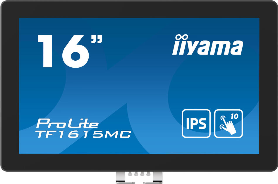 16" IIYAMA TF1615MC-B1: FHD,10P,IP65,HDMI,DP,VGA