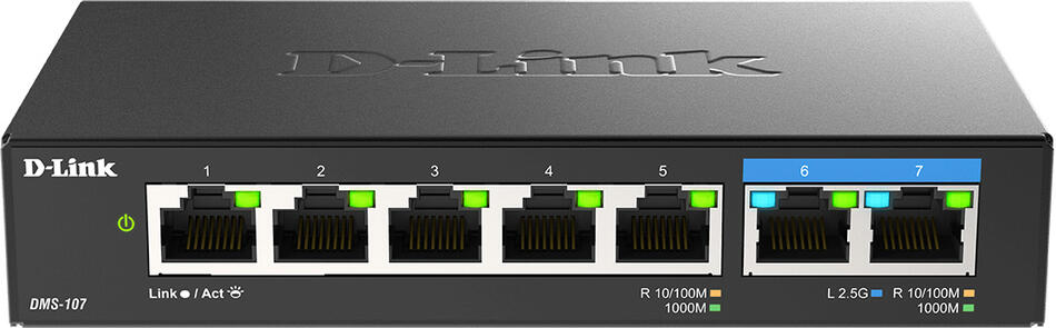 D-Link DMS-107/E 7-Port Multi-Gigabit Unmanaged Switch