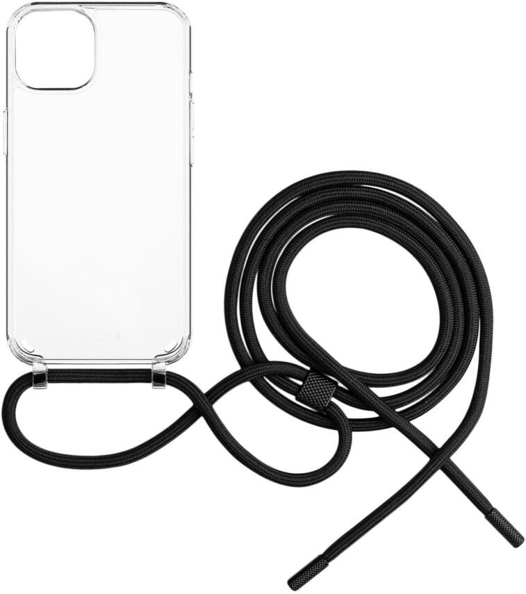 Pouzdro FIXED Pure Neck s černou šňůrkou na krk pro Apple iPhone 13