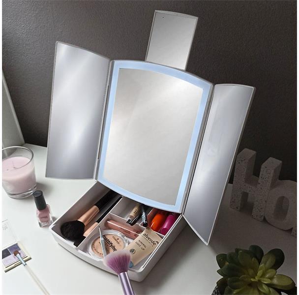 Zrcátko 4L 9828 LED skládací