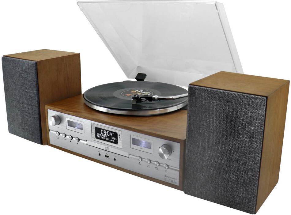 Giradischi Retrò Fremont Con Gambe - Bluetooth, USB, 3 Velocità, Altoparlanti Integrati