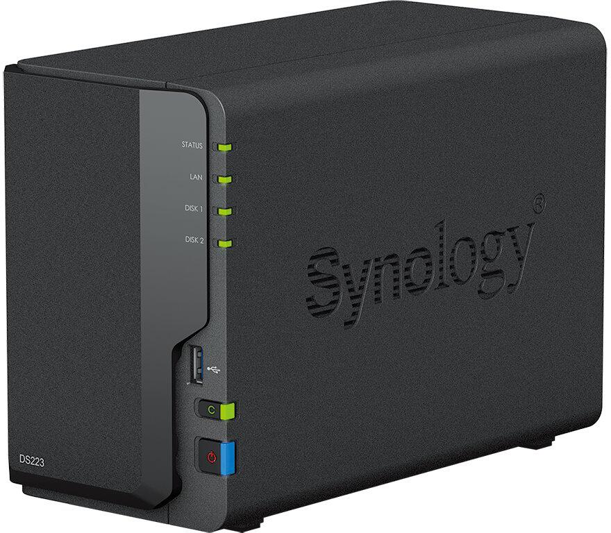 Synology DiskStation DS223, 2-bay NAS, CPU QC Realtec RTD1619B, RAM 2GB, 3x USB 3.2 Gen1, 1x GLAN