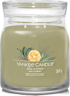 Yankee Candle Sage & Citrus signature svíčka střední 368 g