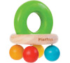 PlanToys Chrastítko s korálky barevné