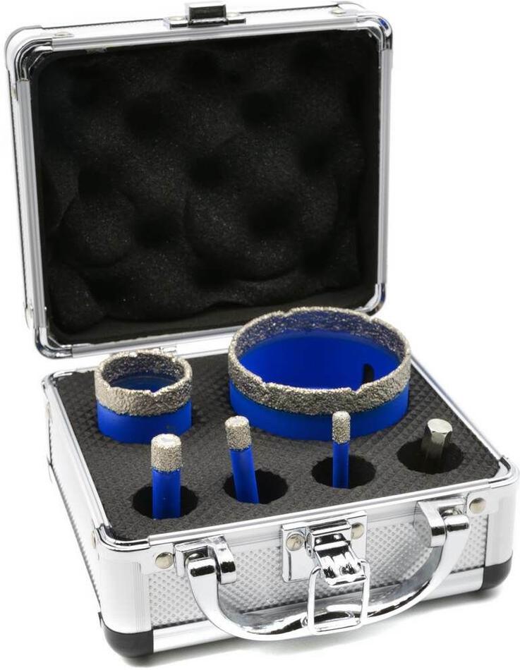 Korunkový vrták diamantový, sada 6ks, 6-68mm GEKO