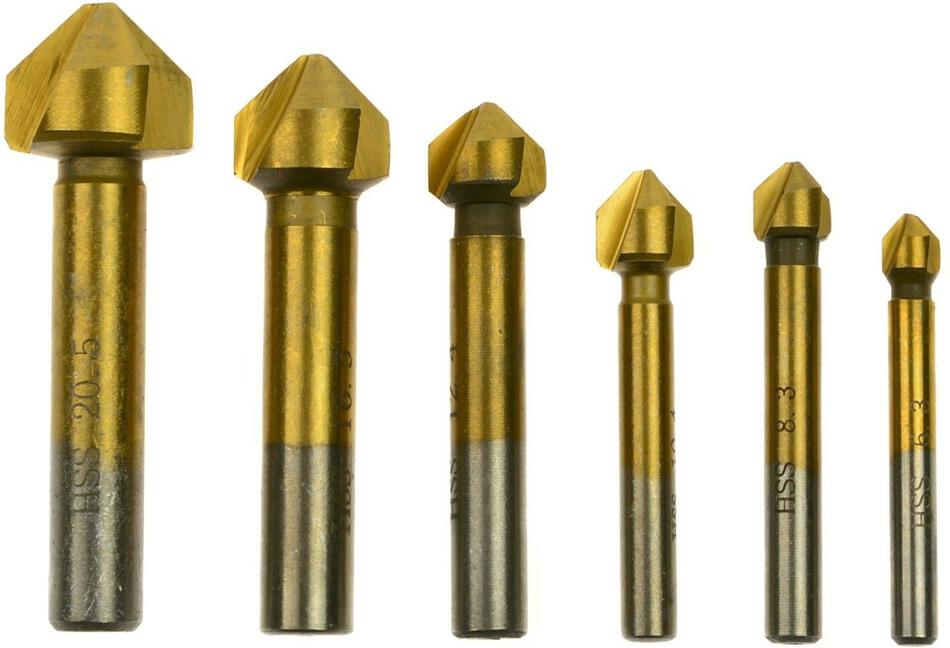 Sada záhlubníků 6,3-20,5 mm, 6 ks GEKO