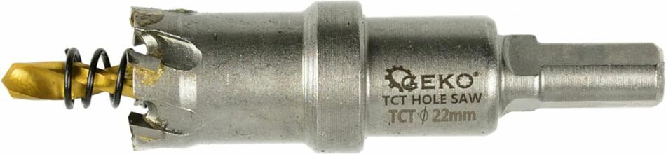 Korunkový vrták do kovu TCT, 22mm GEKO