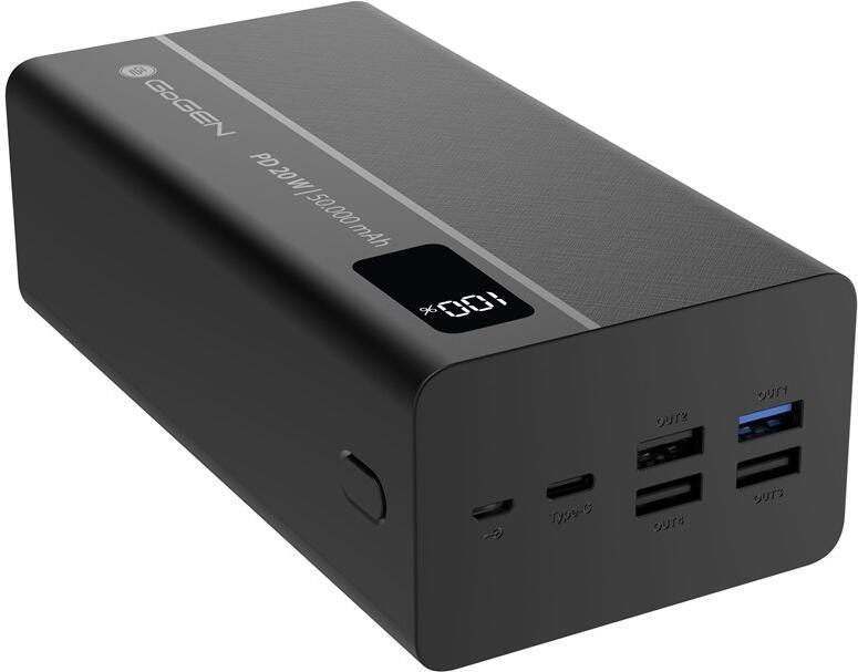 Powerbanka GoGEN PB500001 50000 mAh, USB-C PD 20W - černá