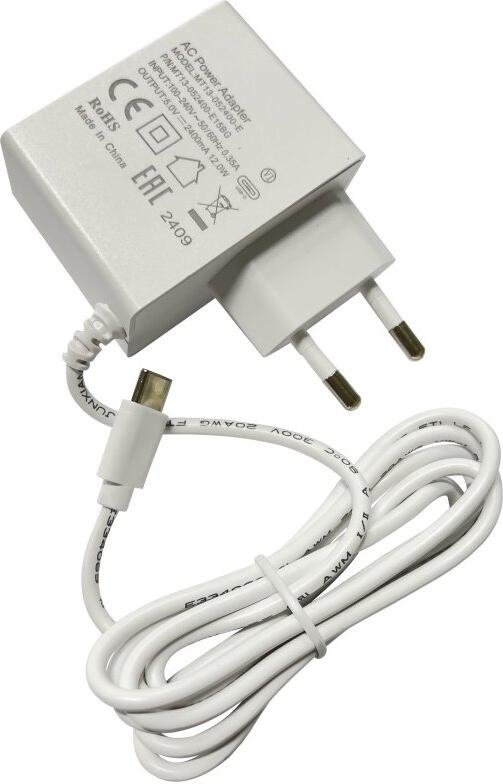 MikroTik napájecí adaptér 2,4A/ 5V/ pro MikroTik hAP ax lite, USB-C (12W/spínaný) (MT13-052400-E15BG)