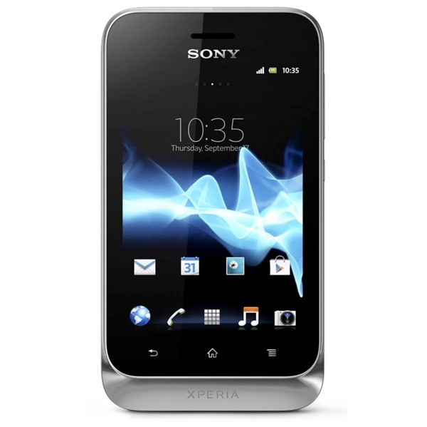 Mobilní telefon Sony Xperia tipo dual stříbrný