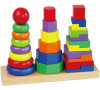 Dřevěné barevné pyramidy pro děti Viga