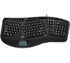 Adesso AKB-450UB/ drátová klávesnice/ multimedia/ ergonomická /touchpad/ USB/ černá/ US layout