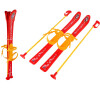Teddies Dětské lyže s hůlkami plast/kov 76cm červené