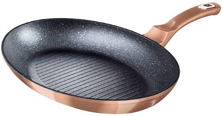 Pánev na ryby a steaky Rosegold Metallic Line BERLINGERHAUS BH-7170, 35 cm